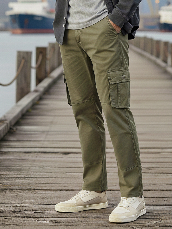 mc-001-khaki-cargo-2 Classic Khaki Cargo Trousers