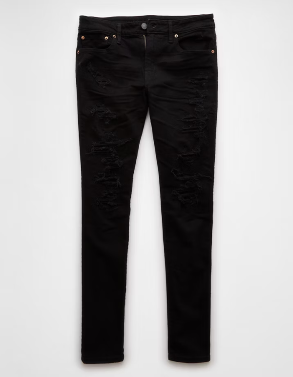 mj-003-ripped-black-jeans-1 Ripped Skinny Black Jeans