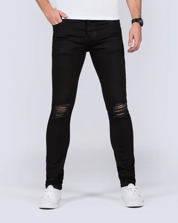 mj-003-ripped-black-jeans-2 Ripped Skinny Black Jeans