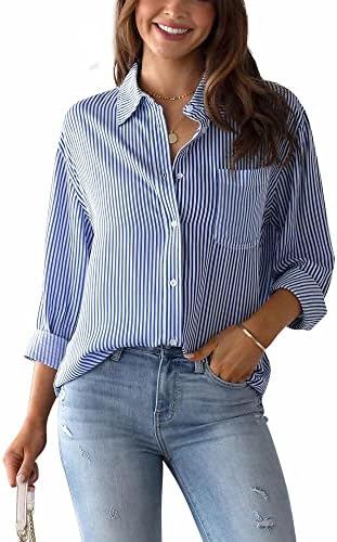 ws-002-striped-shirt Striped Linen Blend Shirt - Blue